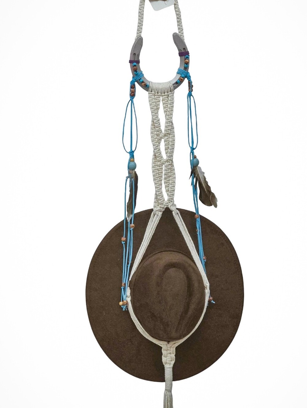 ✨️Handmade MACRAME Horseshoe Hat Hanger Handmade